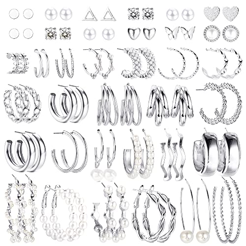 CASSIECA 36 Paar Gold Perlen Ohrringe Set für Damen Mädchen Mode Kettenglied Creolen Ohrstecker Tropfen Ohrringe Boho Statement Acryl Creolen Hypoallergen Ohrringe Geburtstagsfeier Schmuck Geschenk CASSIECA 36 Paar Gold Perlen Ohrringe Set für Damen Mädchen Mode Kettenglied Creolen Ohrstecker Tropfen Ohrringe Boho Statement Acryl Creolen Hypoallergen Ohrringe Geburtstagsfeier Schmuck Geschenk von CASSIECA