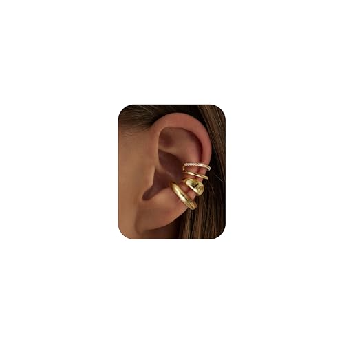CASSIECA Ear Cuff für Damen Ohne Ohrlöcher Ohrclips Ohrmanschette Fake Ohrringe Fakepircings Ohr Earcuffs 14K Gold Clip Ohrringe Non Piercing Fake Helix Knorpel Ohrringe Ohrklemme mit Geschenkbox CASSIECA Ear Cuff für Damen Ohne Ohrlöcher Ohrclips Ohrmanschette Fake Ohrringe Fakepircings Ohr Earcuffs 14K Gold Clip Ohrringe Non Piercing Fake Helix Knorpel Ohrringe Ohrklemme mit Geschenkbox von CASSIECA