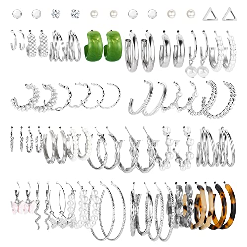 CASSIECA 38 Paar Gold Perlen Ohrringe Set für Damen & Mädchen - Mode Kettenglied Creolen Ohrstecker Tropfen Ohrringe Boho Statement Acryl Creolen Hypoallergen Geburtstagsfeier Schmuck Geschenk CASSIECA 38 Paar Gold Perlen Ohrringe Set für Damen & Mädchen - Mode Kettenglied Creolen Ohrstecker Tropfen Ohrringe Boho Statement Acryl Creolen Hypoallergen Geburtstagsfeier Schmuck Geschenk von CASSIECA