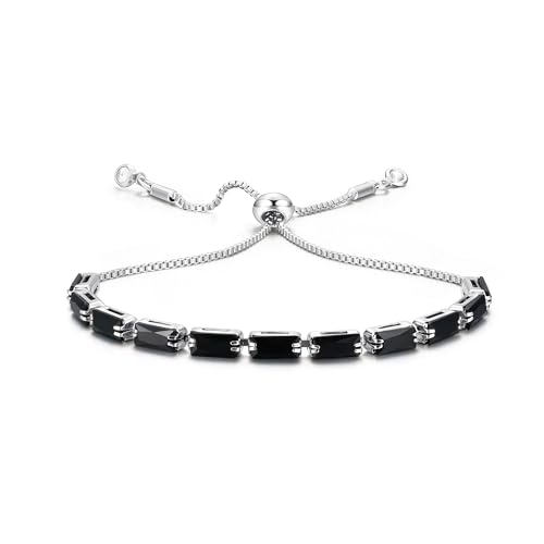 CASSIECA Armband Damen Silber 925 Schwarz Zirkonia Kristall Tennis Armband für Frauen Geburtstags Muttertag Weihnachten Geschenk für Mama Freund Tochter Silber Schmuck Damen mit Box CASSIECA Armband Damen Silber 925 Schwarz Zirkonia Kristall Tennis Armband für Frauen Geburtstags Muttertag Weihnachten Geschenk für Mama Freund Tochter Silber Schmuck Damen mit Box von CASSIECA