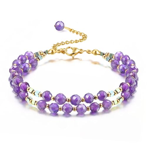 CASSIECA Naturstein Kristall Armband für Damen Edelstein-Perlenarmband Verstellbar Freundschaftsarmband Geschenk für Freundin Schwester Tochter Mutter zum Muttertag Weihnachten Geburtstag CASSIECA Naturstein Kristall Armband für Damen Edelstein-Perlenarmband Verstellbar Freundschaftsarmband Geschenk für Freundin Schwester Tochter Mutter zum Muttertag Weihnachten Geburtstag von CASSIECA