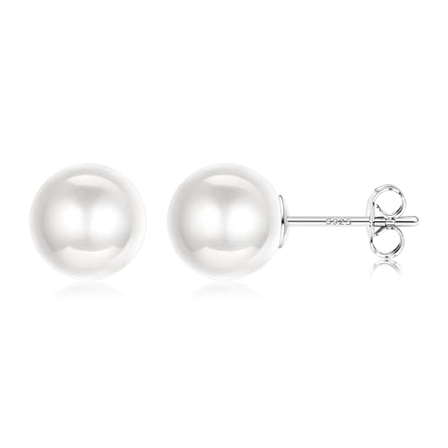 CASSIECA Perle Ohrstecker für Damen Sterling Silber Weiße Perlenohrringe für Damen Mädchen Süßwasserperlen Ohrringe Echt 925 Silber Süßwasser Perlen Ohrringe Ohrstecker 9MM CASSIECA Perle Ohrstecker für Damen Sterling Silber Weiße Perlenohrringe für Damen Mädchen Süßwasserperlen Ohrringe Echt 925 Silber Süßwasser Perlen Ohrringe Ohrstecker 9MM von CASSIECA