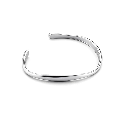 CASSIECA Silber Armbänder für Damen Einstellbare Silber Manschette Armreif Armband Silber Chunky Welle Armbänder 316L Edelstahl Silber Damenschmuck Weihnachten Geburtstag Geschenke mit Box CASSIECA Silber Armbänder für Damen Einstellbare Silber Manschette Armreif Armband Silber Chunky Welle Armbänder 316L Edelstahl Silber Damenschmuck Weihnachten Geburtstag Geschenke mit Box von CASSIECA