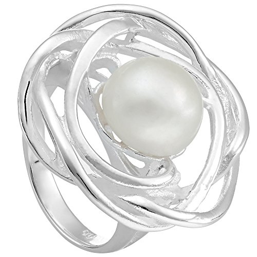 Cassini, Ring mit verschlungener Natur Perle, 925er Sterling Silber, Damen Ring 2REU64X1 von CASSINI Sterling Silver