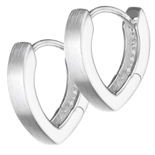 Cassini | Moderne Klapp Kreolen für Damen, hochwertiges 925er Silber, modernes Design für jeden Anlass 3CMAX1 von CASSINI Sterling Silver