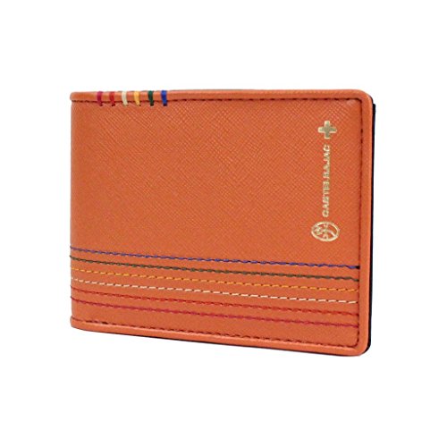 JCC CASTELBAJAC Sest Bifold Wallet 027603 orange, Orange/Abendrot im Zickzackmuster (Sunset Chevron) von CASTELBAJAC(カステルバジャック)
