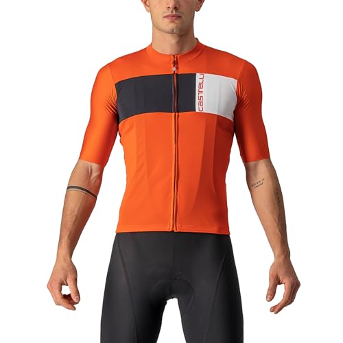 CASTELLI 4522023-656 PROLOGO 7 Jersey Sweatshirt Men's Feuriger rot/helles Schwarz-Ivory L von CASTELLI