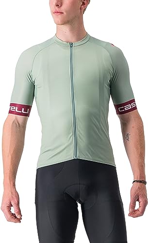 CASTELLI 4522025-346 ENTRATA VI Jersey T-Shirt Men's Verteidiger Green/Bordeaux-Silver Grau L von CASTELLI