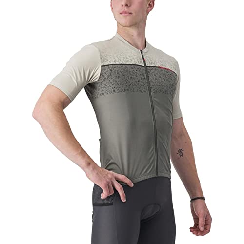 CASTELLI Men's Unlimited ENTRATA Jersey T-Shirt, Travertingrau/Waldgrau, Klein von CASTELLI