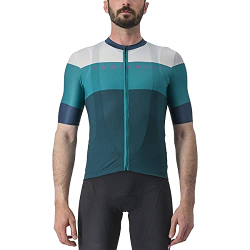 CASTELLI Men's SEZIONE Jersey T-Shirt, Tief blaugrün/Quetzal grün, Klein von CASTELLI