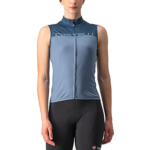 CASTELLI Damen Velocissima Sless Sweatshirt, Light Steel Blue/Moonlite Ocean, M EU von CASTELLI