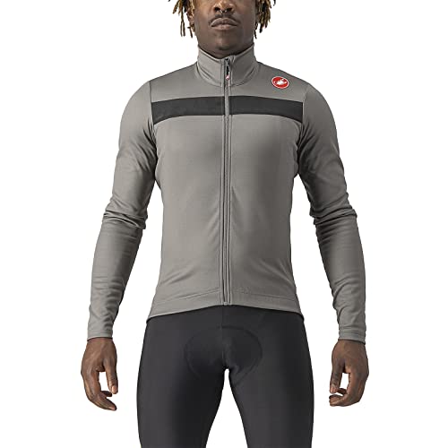 Castelli Men's Puro 3 Jersey FZ Sweatshirt, Nickel Gray/Black Reflex, XL von CASTELLI