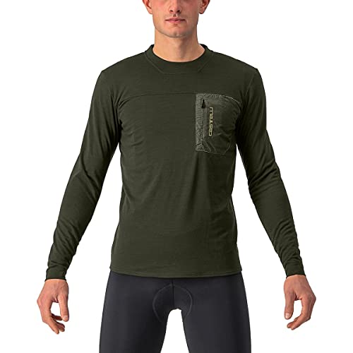 CASTELLI Men's UNLTD Merino LS Sweatshirt, Military Green, XL von CASTELLI