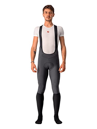 Castelli Men's VELOCISSIMO 5 BIBTIGHT Leggings, Dark Gray/Silver Reflex, 3XL von CASTELLI