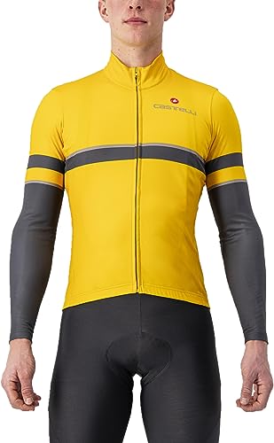 CASTELLI Unisex Retta LS Jersey T-Shirt, Goldenrod/Dark Gray, M von CASTELLI