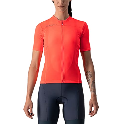 CASTELLI Women's Anima 3 Jersey Sweatshirt, Brilliant rosa/dunkelstahlblau, L von CASTELLI