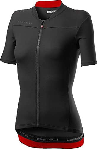 CASTELLI Women's Anima 3 Jersey Sweatshirt, Hellschwarz/rot, M von CASTELLI