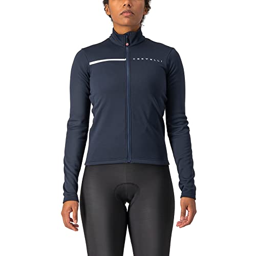 Castelli Women's SINERGIA 2 Jersey FZ Sweatshirt, Savile Blue/Silver, S von CASTELLI