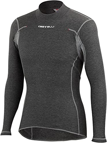 Castelli Men's Flanders WARM Long Sleeve Sweatshirt, Gray, S von CASTELLI