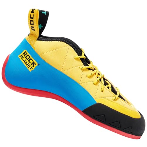 CASTIRON LIFT Professionelle Kletterschuhe Advanced Downturn für Sportklettern, Bouldern, asymmetrische Zehenbox und hohe Empfindlichkeit, gelb, 4.5 Narrow Women/3.5 Narrow Men von CASTIRON LIFT