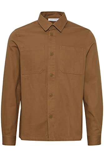 CASUAL FRIDAY Anton Cotton Twill Overshirt Herren Freizeithemd Hemd Überhemd Hemdjacke Hemdkragen Brusttaschen Regular Fit Hochwertiger & Robuster Baumwoll-Twill, Größe:2XL, Farbe:Ermine (181022) von CASUAL FRIDAY