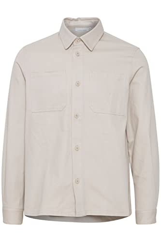 CASUAL FRIDAY Anton Cotton Twill Overshirt Herren Freizeithemd Hemd Überhemd Hemdjacke Hemdkragen Brusttaschen Regular Fit Hochwertiger & Robuster Baumwoll-Twill, Größe:L, Farbe:Chateau Gray (154503) von CASUAL FRIDAY