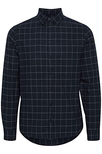 CASUAL FRIDAY Anton LS BU Checked Shirt Herren Freizeithemd Hemd Club-Kragen Regular Fit Hochwertige Baumwoll-Qualität, Größe:M, Farbe:Dark Navy (194013) von CASUAL FRIDAY