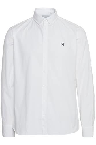 CASUAL FRIDAY Anton Oxford Shirt Herren Freizeithemd Hemd Button-Down-Kragen Logo Stickerei Hochwertige dünne Baumwoll-Qualität Abgerundeter Saum, Größe:L, Farbe:Bright White (110601) von CASUAL FRIDAY