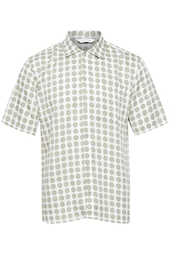 CASUAL FRIDAY CFAlvinHerren Kurzarmhemd Herrenhemd Hemd mit klassischem Hemdblusenkragen mit Allover-Print, Größe:L, Farbe:Tea (160213) von CASUAL FRIDAY