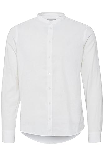 CASUAL FRIDAY CFAnton Herren Hemd Leinenhemd Freizeithemd Stehkragen Regular Fit 55% Leinen, 45% Baumwolle, Größe:XXL, Farbe:Snow White (110602) von CASUAL FRIDAY