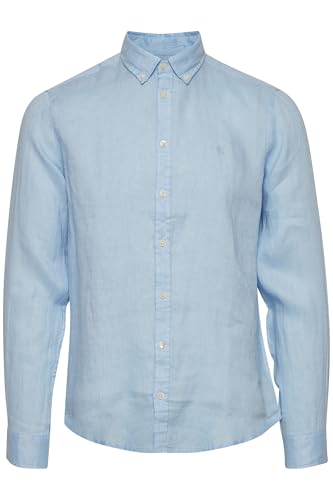 CASUAL FRIDAY CFAnton Herren Freizeithemd Hemd Basic Leinenhemd Button-Down-Kragen Regular Fit, Größe:L, Farbe:Chambray Blue (154030) von CASUAL FRIDAY