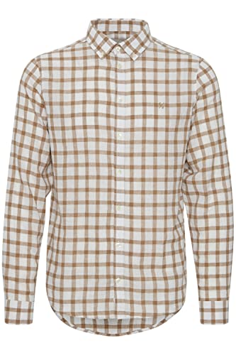 CASUAL FRIDAY CFAnton Herren Freizeithemd Hemd Stehkragen Brusttaschen Regular Fit Hochwertiges Leinen Leinenhemd, Größe:M, Farbe:Ecru (114201) von CASUAL FRIDAY