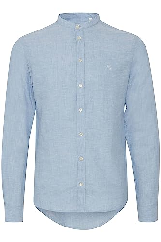 CASUAL FRIDAY CFAnton Herren Hemd Leinenhemd Freizeithemd Stehkragen Regular Fit 55% Leinen, 45% Baumwolle, Größe:XL, Farbe:Silver Lake Blue (174030) von CASUAL FRIDAY