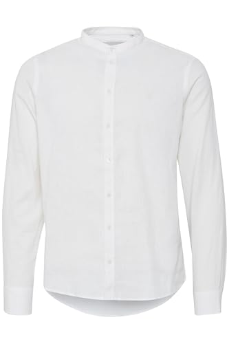 CASUAL FRIDAY CFAnton Herren Hemd Leinenhemd Freizeithemd Stehkragen Regular Fit 55% Leinen, 45% Baumwolle, Größe:XL, Farbe:Snow White (110602) von CASUAL FRIDAY
