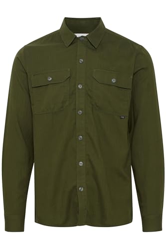 CASUAL FRIDAY - CFAnton Herren Hemd Shirt mit Knöpfen aus Leinenmix Regular fit, Größe:XL, Farbe:Rifle Green (190419) von CASUAL FRIDAY