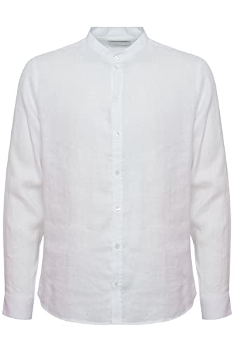 CASUAL FRIDAY CFAnton Herren Leinenhemd Freizeithemd Hemd Stehkragen Brusttaschen Regular Fit Hochwertiges 100% Leinen, Größe:XXL, Farbe:Bright White (110601) von CASUAL FRIDAY