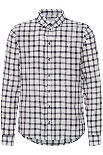 CASUAL FRIDAY CFAnton Herren Freizeithemd Hemd Stehkragen Brusttaschen Regular Fit Hochwertiges Leinen Leinenhemd, Größe:XL, Farbe:Dark Navy (194013) von CASUAL FRIDAY