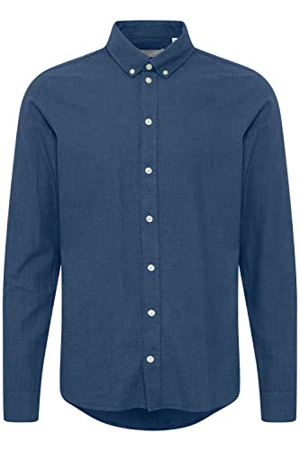 CASUAL FRIDAY CFAnton LS BD fil a fil Shirt Herren Freizeithemd Hemd Button-Down-Kragen Hochwertige Baumwoll-Qualität, Größe:M, Farbe:Dark Navy Melange (1940131) von CASUAL FRIDAY