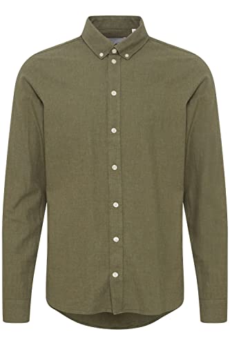 CASUAL FRIDAY CFAnton LS BD fil a fil Shirt Herren Freizeithemd Hemd Button-Down-Kragen Hochwertige Baumwoll-Qualität, Größe:S, Farbe:Burnt Olive Melange (1805211) von CASUAL FRIDAY