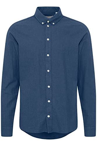CASUAL FRIDAY CFAnton LS BD fil a fil Shirt Herren Freizeithemd Hemd Button-Down-Kragen Hochwertige Baumwoll-Qualität, Größe:S, Farbe:Dark Navy Melange (1940131) von CASUAL FRIDAY