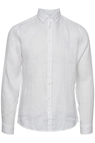 CASUAL FRIDAY CFAnton LS Linen Shirt Herren Freizeithemd Hemd Basic Leinenhemd Button-Down-Kragen Regular Fit, Größe:L, Farbe:Bright White (110601) von CASUAL FRIDAY