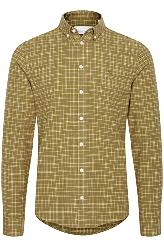 CASUAL FRIDAY CFArthur Herren Freizeithemd Hemd Langarmhemd mit klassischem Hemdkragen Slim Fit Knopfleiste hochwertige Baumwoll-Qualität, Größe:L, Farbe:Green Moss (170636) von CASUAL FRIDAY