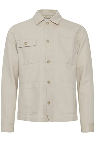 CASUAL FRIDAY CFJerslev linen mix jacket Herren Feldjacke Übergangsjacke Jacke Twill-Optik Hochwertige Baumwoll-Leinen-Qualität Regular Fit, Größe:L, Farbe:Light sand (135304) von CASUAL FRIDAY