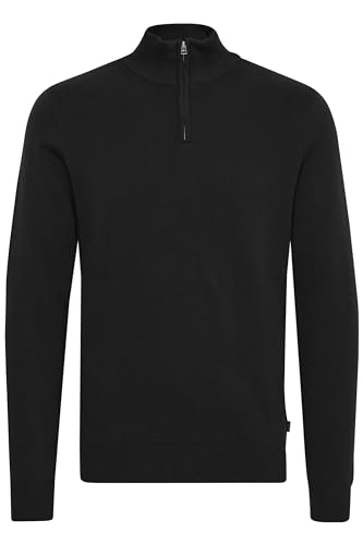 CASUAL FRIDAY - CFKarl 0105 Milano Knit with Zipper - Pullover - 20504889, Größe:M, Farbe:Black Beauty (193911) von CASUAL FRIDAY