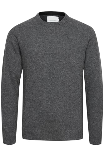 CASUAL FRIDAY CFKarl Herren Strickpullover Feinstrick Pullover mit Rippkragen Rippbündchen Regular fit, Größe:M, Farbe:Pewter Mix (50817) von CASUAL FRIDAY