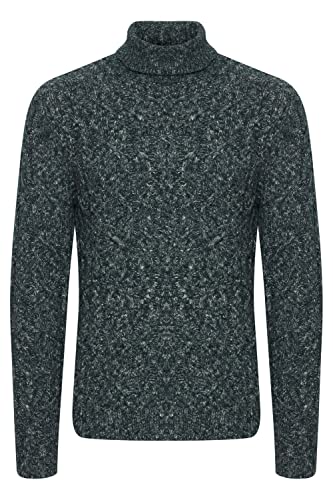CASUAL FRIDAY CFKarl Herren Rollkragenpullover Pullover Strickpullover Grobstrick Rollkragen Zopfstrick, Größe:XL, Farbe:Deep Forest Melange (1961101) von CASUAL FRIDAY