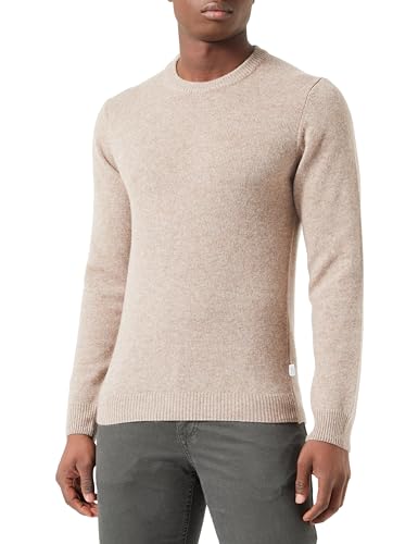 CASUAL FRIDAY CFKarl Herren Strickpullover Feinstrick Pullover mit Rippkragen Rippbündchen Regular fit, Größe:S, Farbe:Silver Mink Melange (1713121) von CASUAL FRIDAY