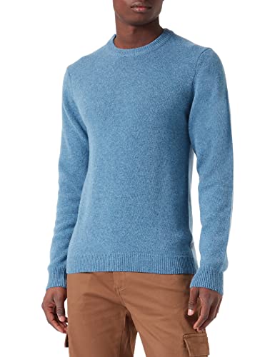 CASUAL FRIDAY CFKarl Herren Strickpullover Feinstrick Pullover mit Rippkragen Rippbündchen Regular fit, Größe:XL, Farbe:True Navy Melange (1940301) von CASUAL FRIDAY