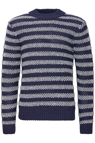 CASUAL FRIDAY CFKarl Herren Strickpullover Grobstrick Pullover mit Rippkragen Rippbündchen Regular fit, Größe:XL, Farbe:Dark Navy (194013) von CASUAL FRIDAY