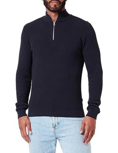 CASUAL FRIDAY - CFKarlo 0092 Half Zipper Knit - Pullover - 20504786, Größe:M, Farbe:Anthracite Black (194007) von CASUAL FRIDAY